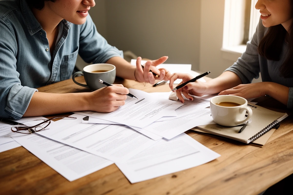 TextKraft Akademie Gründerteam bei der Arbeit